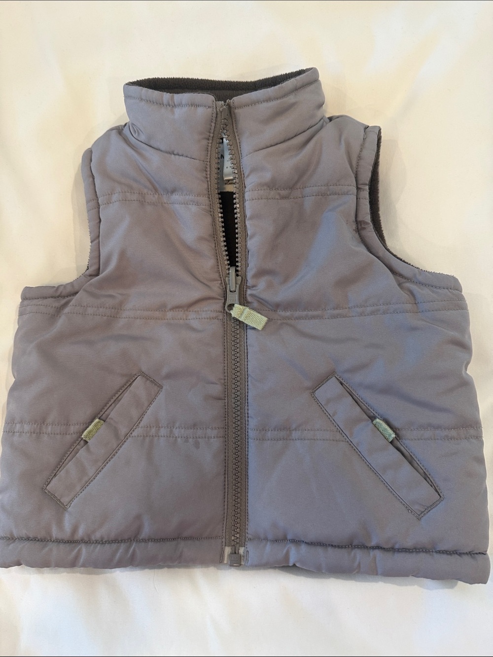 Janie & Jack Kids Gray Puffer Vest